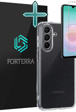 Forterra Forterra Samsung Galaxy A18 Hoesje Siliconen Met Screenprotector - Transparant