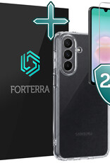 Forterra Forterra Samsung Galaxy A18 Hoesje Siliconen Met 2x Screenprotector - Transparant