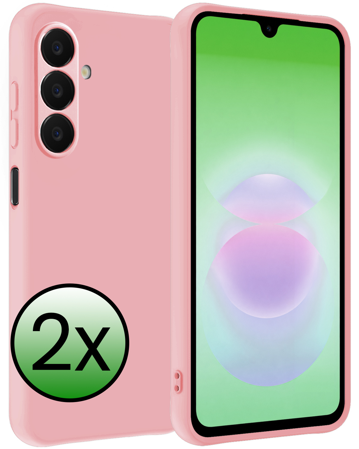 BASEY. BASEY. Samsung Galaxy A18 Hoesje Siliconen - Lichtroze - 2 PACK