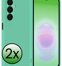 BASEY. BASEY. Samsung Galaxy A18 Hoesje Siliconen - Mintgroen - 2 PACK