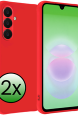 BASEY. BASEY. Samsung Galaxy A18 Hoesje Siliconen - Rood - 2 PACK