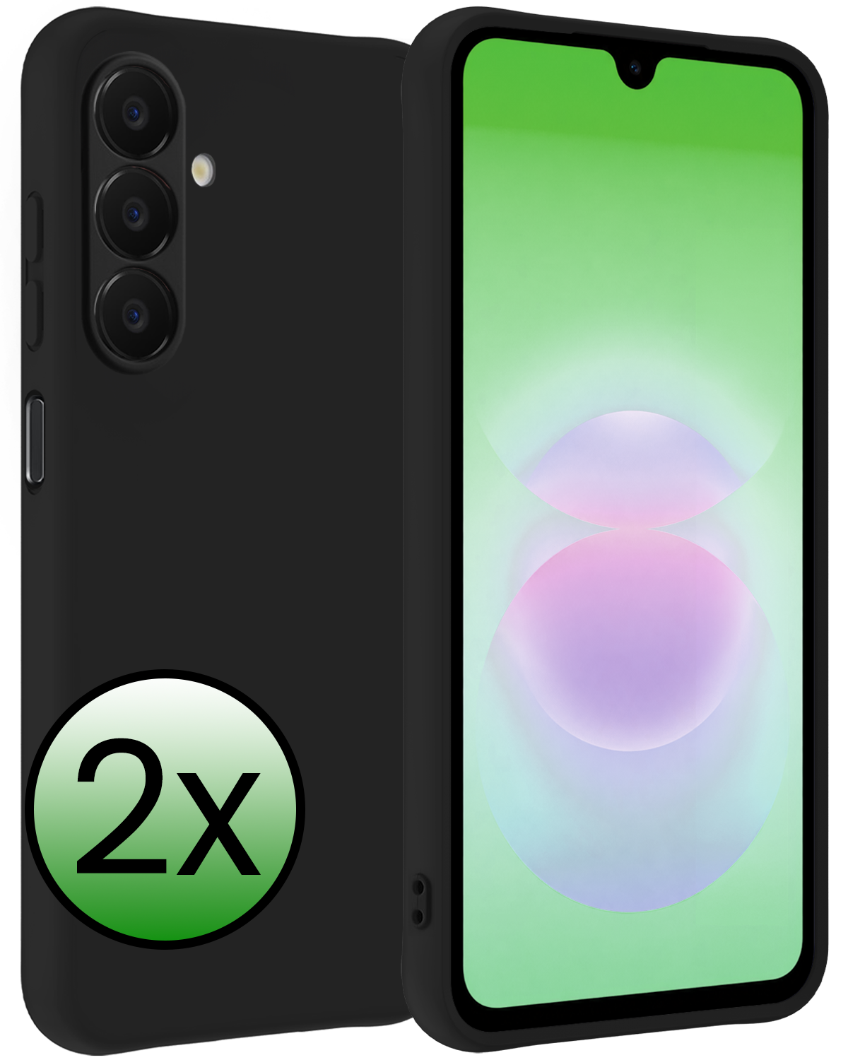 BASEY. BASEY. Samsung Galaxy A18 Hoesje Siliconen - Zwart - 2 PACK