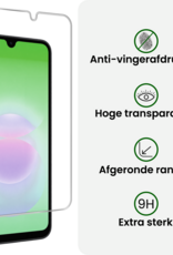 BASEY. BASEY. Samsung Galaxy A18 Hoesje Siliconen Met Screenprotector - Mintgroen