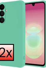 NoXx NoXx Samsung Galaxy A18 Hoesje Siliconen - Mintgroen - 2 PACK