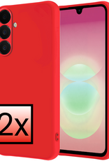 NoXx NoXx Samsung Galaxy A18 Hoesje Siliconen - Rood - 2 PACK