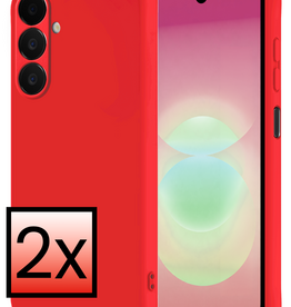 NoXx NoXx Samsung Galaxy A18 Hoesje Siliconen - Rood - 2 PACK