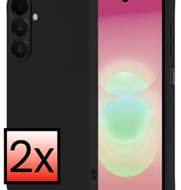 NoXx NoXx Samsung Galaxy A18 Hoesje Siliconen - Zwart - 2 PACK