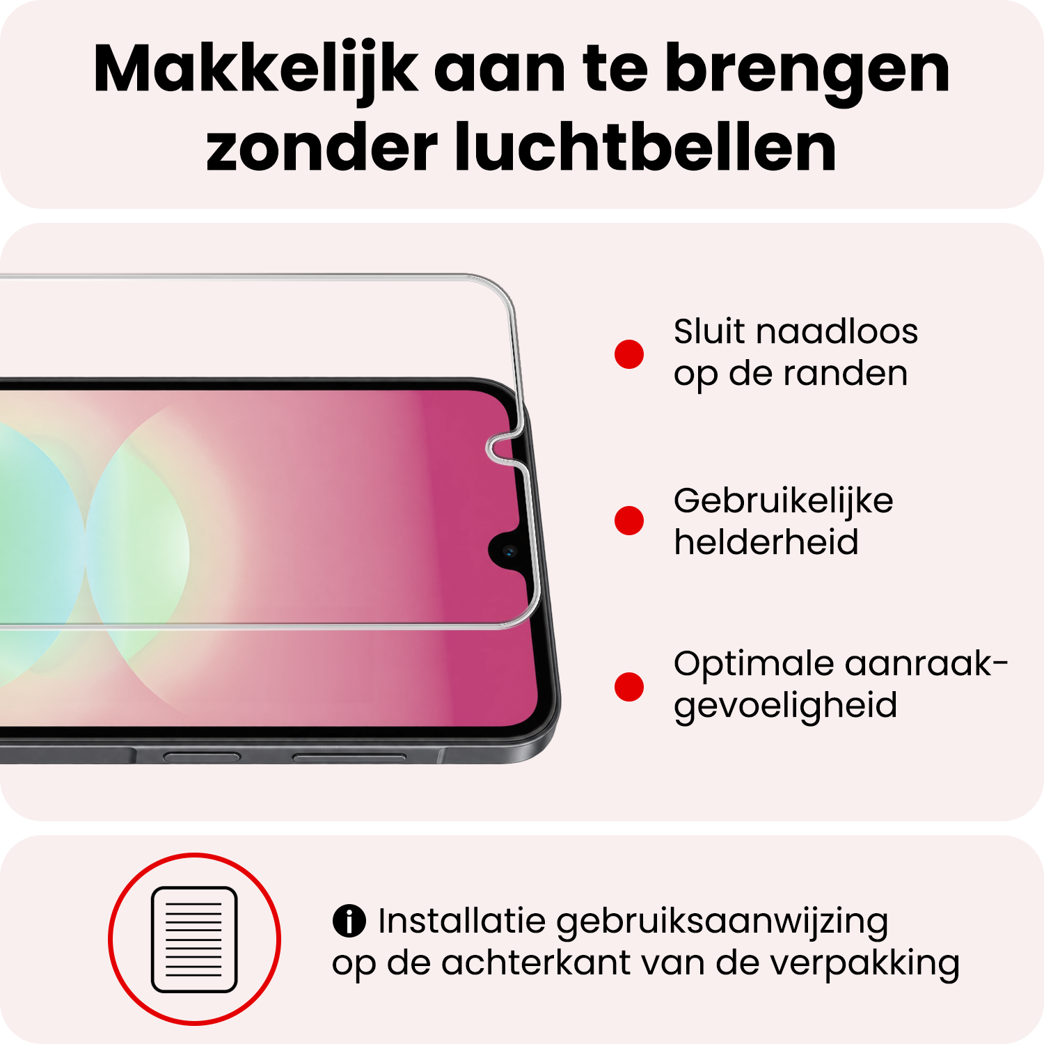 NoXx NoXx Samsung Galaxy A18 Hoesje Siliconen Met Screenprotector - Rood