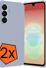 Nomfy Nomfy Samsung Galaxy A18 Hoesje Siliconen - Lila - 2 PACK