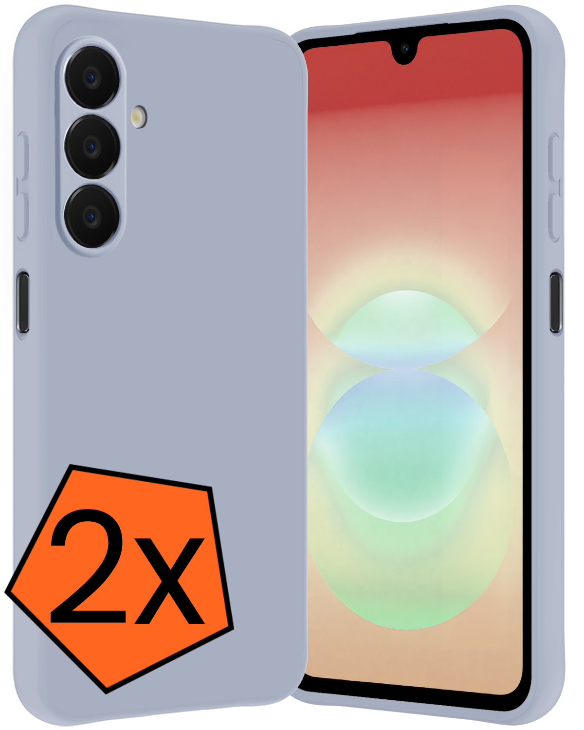 Nomfy Nomfy Samsung Galaxy A18 Hoesje Siliconen - Lila - 2 PACK