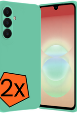 Nomfy Nomfy Samsung Galaxy A18 Hoesje Siliconen - Mintgroen - 2 PACK