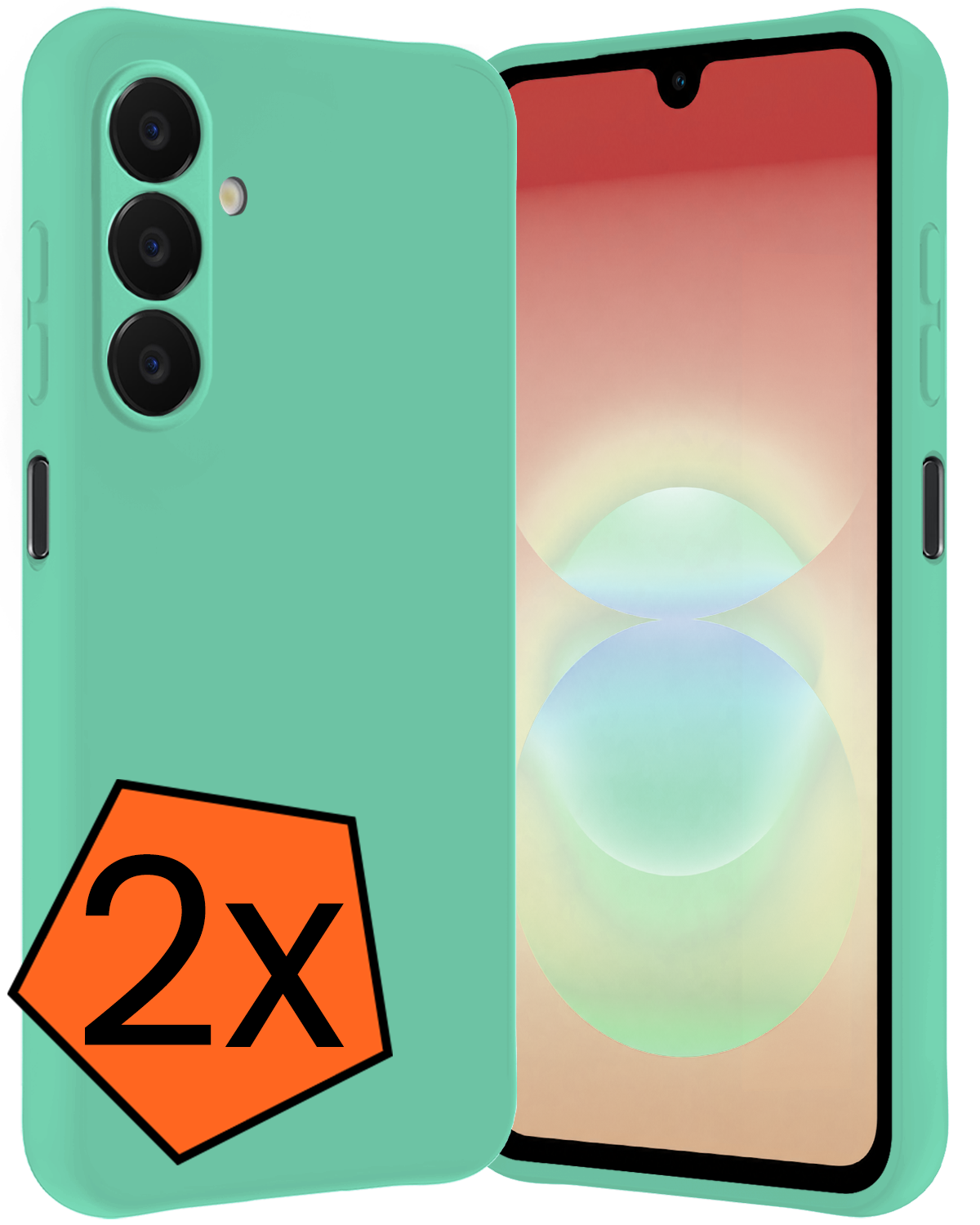 Nomfy Nomfy Samsung Galaxy A18 Hoesje Siliconen - Mintgroen - 2 PACK