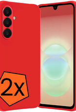 Nomfy Nomfy Samsung Galaxy A18 Hoesje Siliconen - Rood - 2 PACK