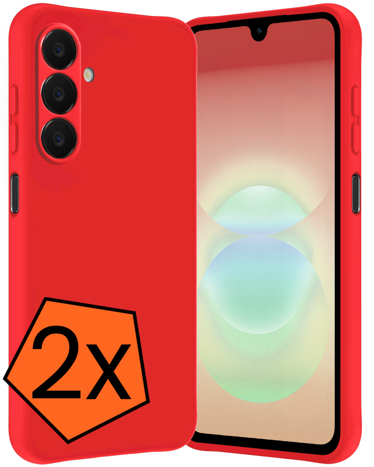 Nomfy Nomfy Samsung Galaxy A18 Hoesje Siliconen - Rood - 2 PACK