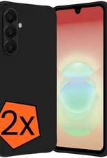 Nomfy Nomfy Samsung Galaxy A18 Hoesje Siliconen - Zwart - 2 PACK