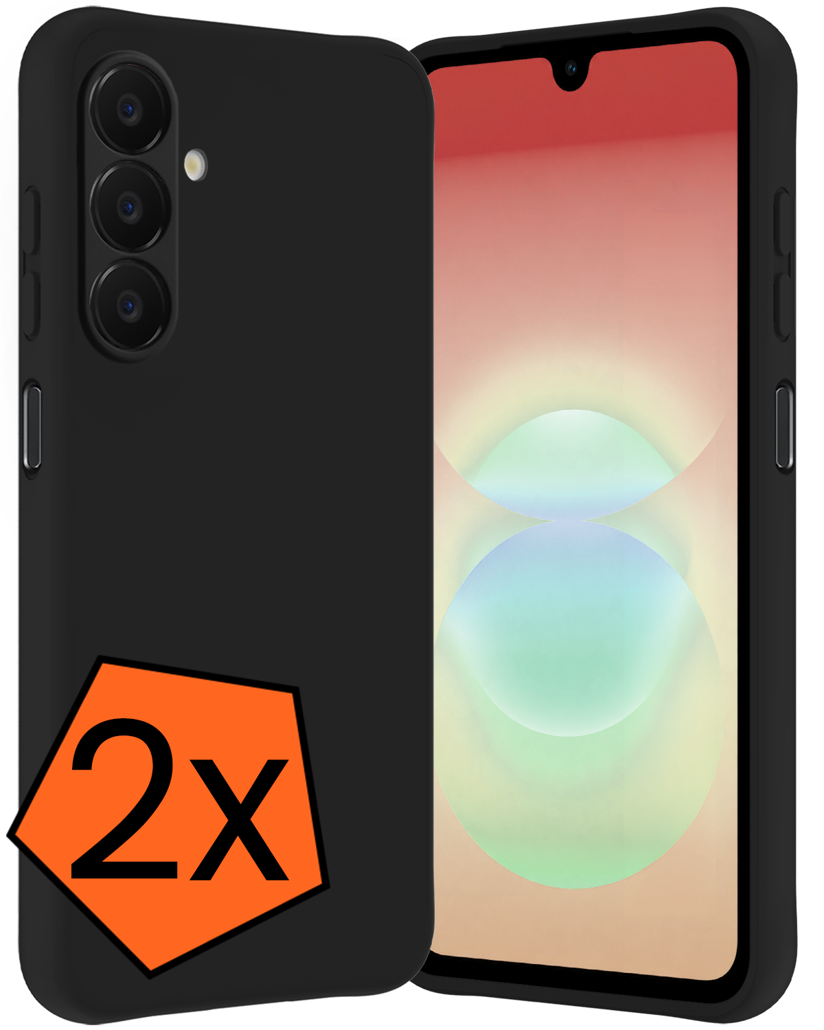 Nomfy Nomfy Samsung Galaxy A18 Hoesje Siliconen - Zwart - 2 PACK