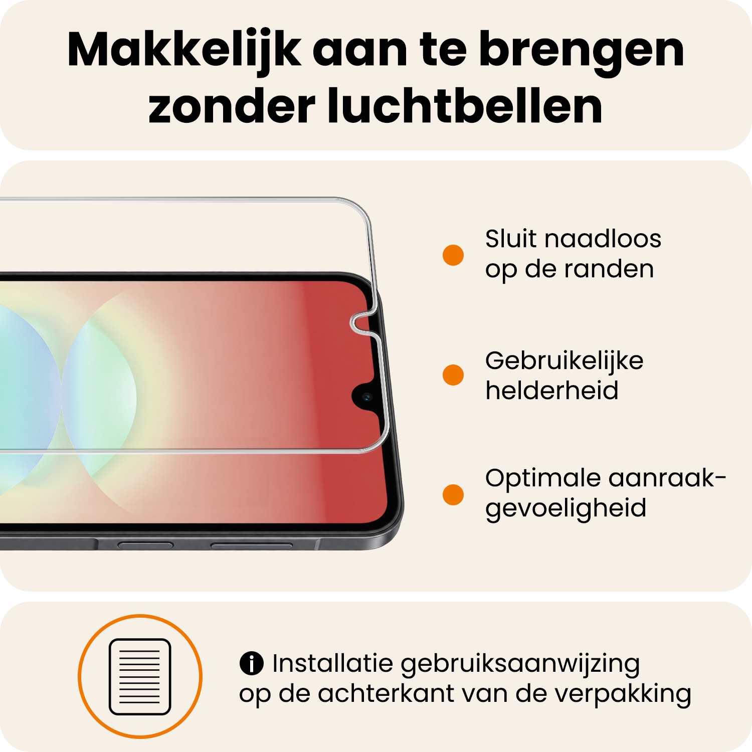 Nomfy Nomfy Samsung Galaxy A18 Hoesje Siliconen Met Screenprotector - Lichtroze
