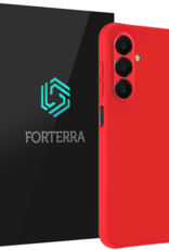 Forterra Forterra Samsung Galaxy A18 Hoesje Siliconen - Rood