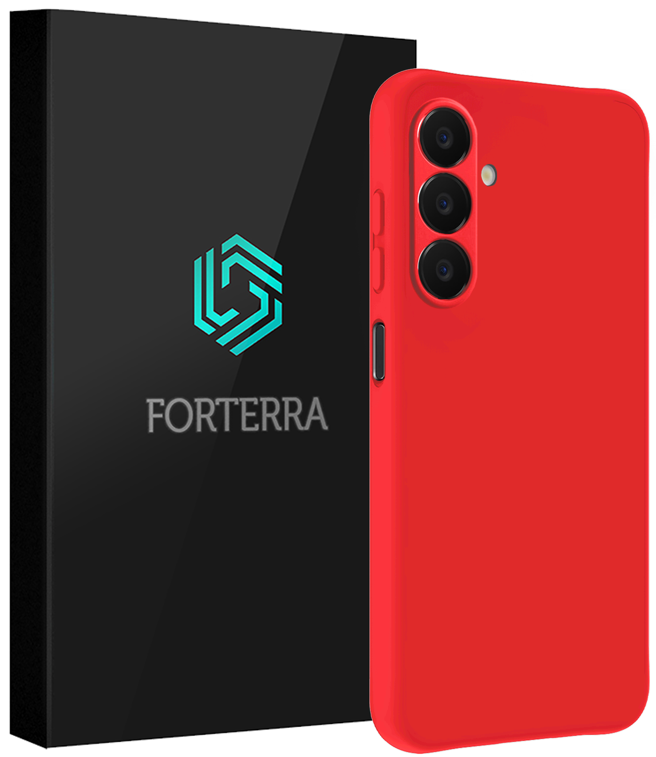 Forterra Forterra Samsung Galaxy A18 Hoesje Siliconen - Rood