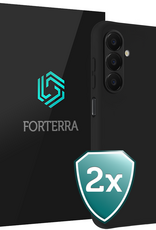 Forterra Forterra Samsung Galaxy A18 Hoesje Siliconen - Zwart - 2 PACK