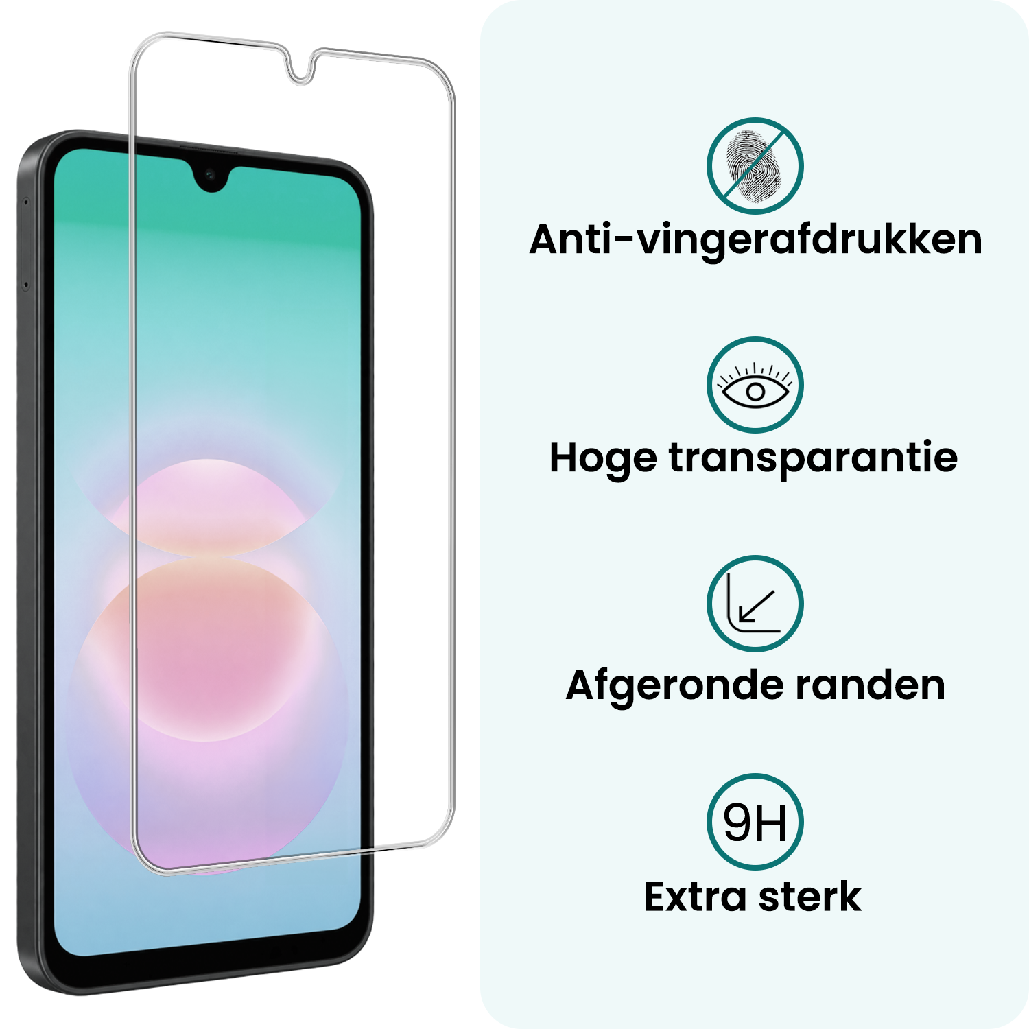 Forterra Forterra Samsung Galaxy A18 Hoesje Siliconen Met Screenprotector - Donkerblauw