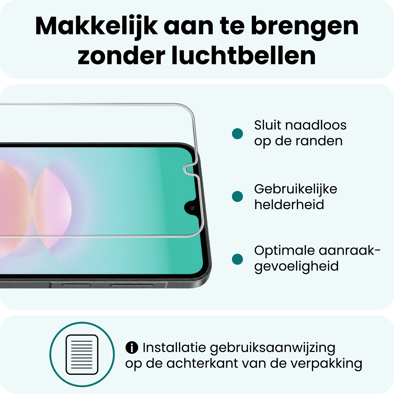 Forterra Forterra Samsung Galaxy A18 Hoesje Siliconen Met Screenprotector - Lichtroze
