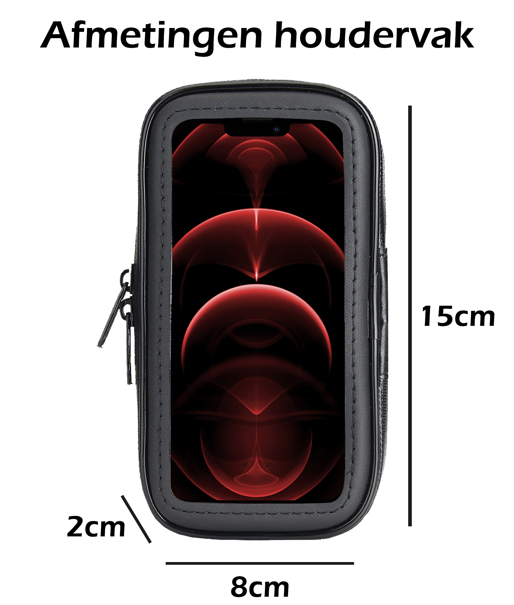 Nomfy Universele Telefoonhouder Fiets Waterdicht - Telefoon Houder Fiets Accessoires 360 Graden - Scooter Telefoonhouder - Large
