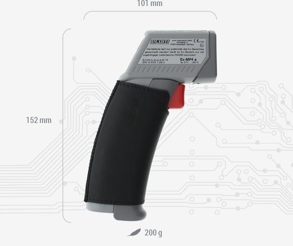 Intrinsiek veilige temperatuurmeter Ex-MP4a Zone 1 - Ecom