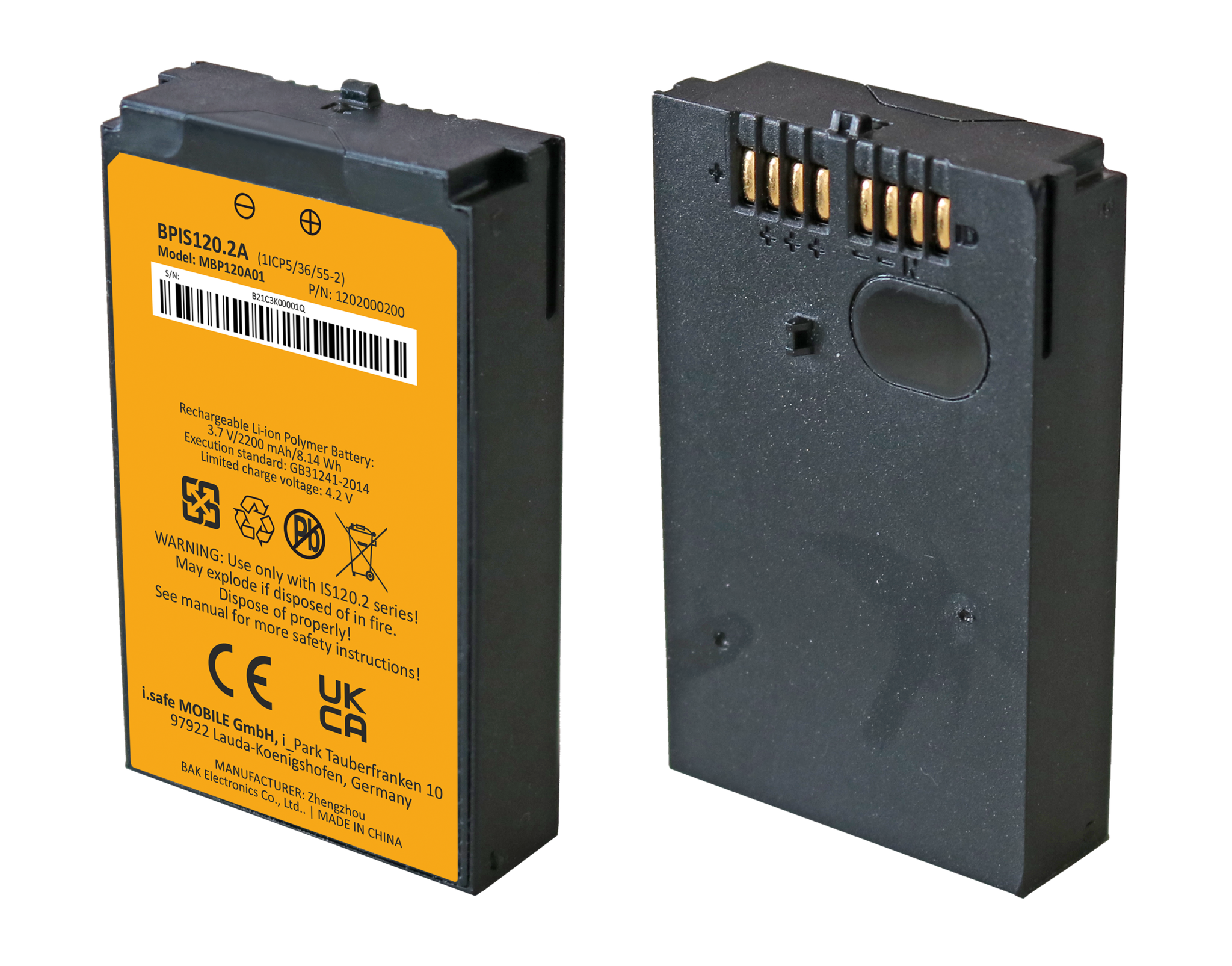 Accu BPIS120.2A voor IS120.2 - i.safe MOBILE