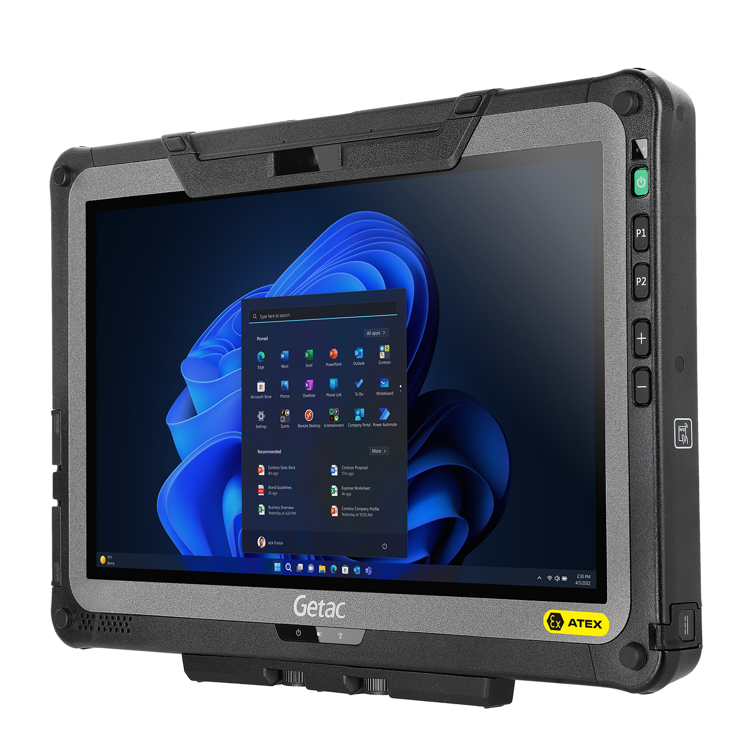 ATEX Tablet F110G6-Ex – Zone 2/22 - GETAC | 11.6" | i7 | 512GB SSD