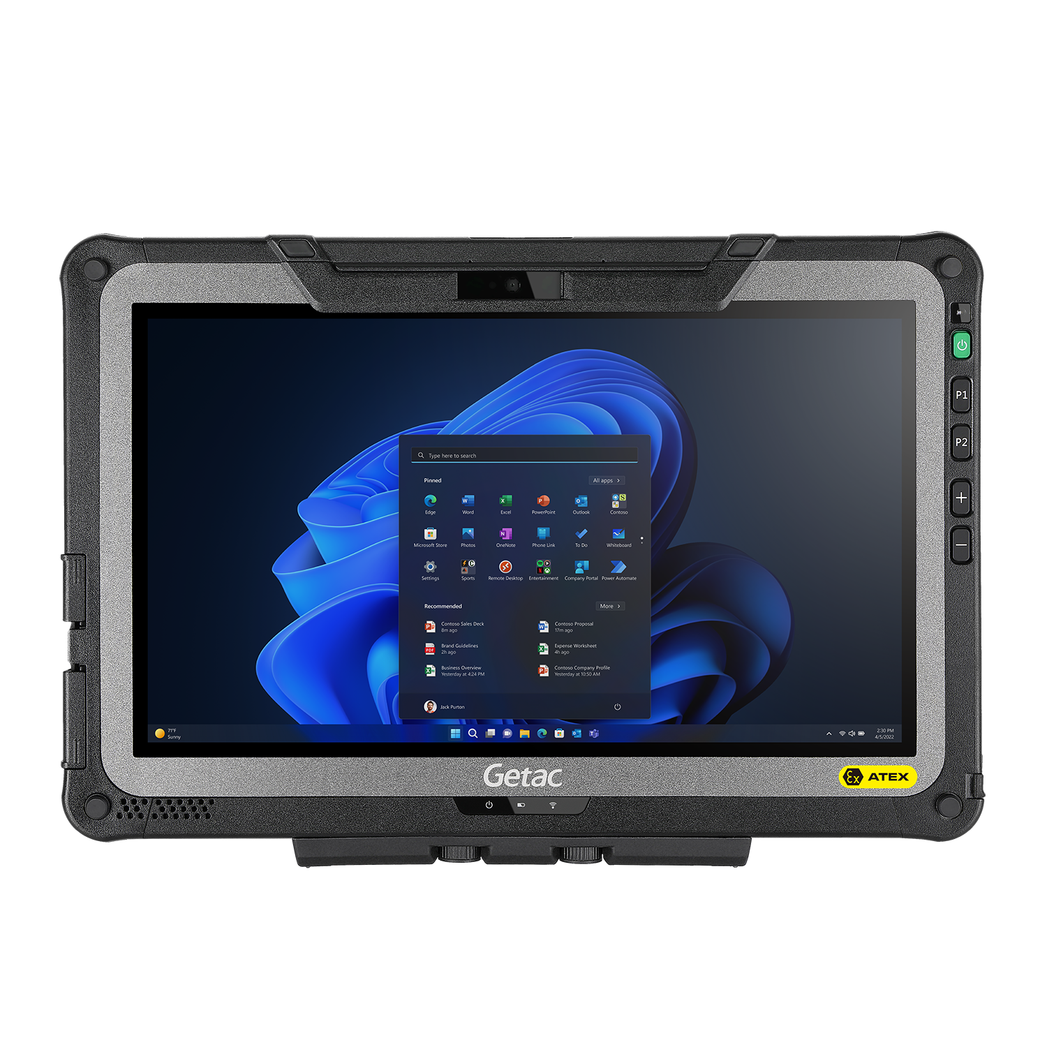 ATEX Tablet F110G6-Ex – Zone 2/22 - GETAC | 11.6" | i7 | 512GB SSD
