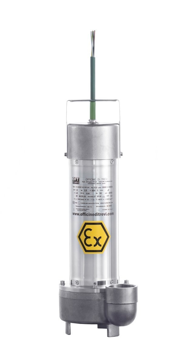 RVS ATEX Dompelpomp Koolwaterstoffen ID 316 Derby EX - Zone 1 - OFT Pumps - Ex 200