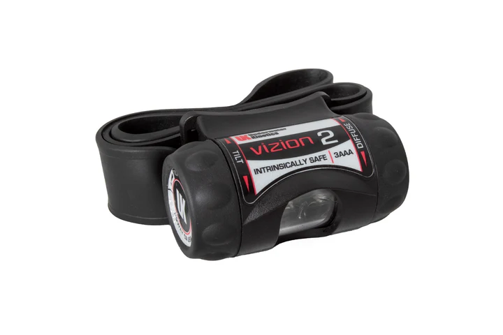 ATEX Hoofdlamp 3AAA‑eLED Vizion II - zwart - Zone 0/21 - UK Underwater Kinetics