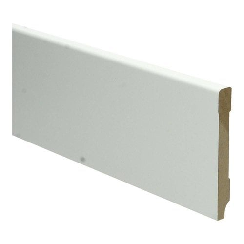 Basics4Home 12mm MDF Moderne Plint Recht Wit Voorgelakt RAL9010