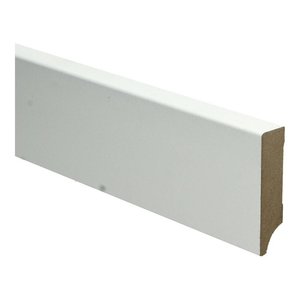 Basics4Home 18mm MDF Moderne Plint Recht Wit Voorgelakt RAL9010