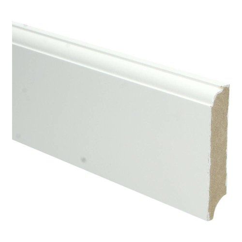 Basics4Home 18mm MDF Eigentijdse Plint Wit Voorgelakt RAL9010