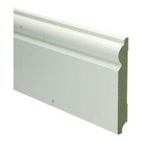 15mm MDF Barok Plint Wit Voorgelakt RAL9010