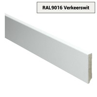 12mm MDF Moderne Plint Voorgelakt RAL9016