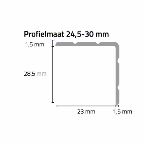 Basics4Home 67104 licht geborsteld eiken Duo-Hoeklijnprofiel zelfklevend 24,5-30mm