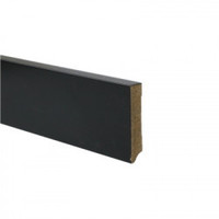 9176 MDF Recht Mat zwart folieplint 6 cm