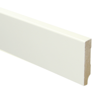 12mm MDF Moderne Plint Recht Wit Voorgelakt RAL9010
