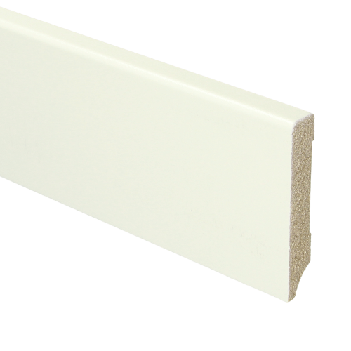 Basics4Home 12mm MDF Moderne Plint Recht Wit Voorgelakt RAL9010