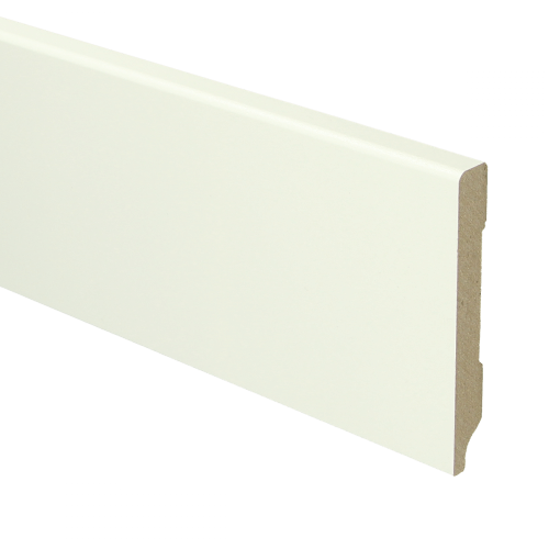 Basics4Home 12mm MDF Moderne Plint Recht Wit Voorgelakt RAL9010