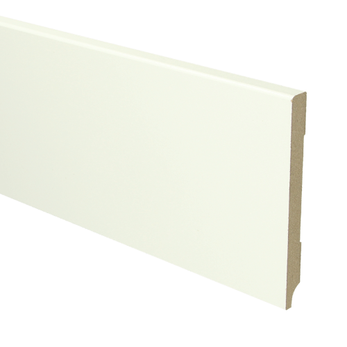 Basics4Home 12mm MDF Moderne Plint Recht Wit Voorgelakt RAL9010