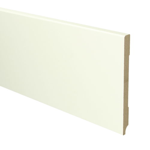 Basics4Home 12mm MDF Moderne Plint Recht Wit Voorgelakt RAL9010