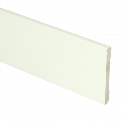 Basics4Home 6mm MDF Moderne Plint Recht Wit Voorgelakt RAL9010