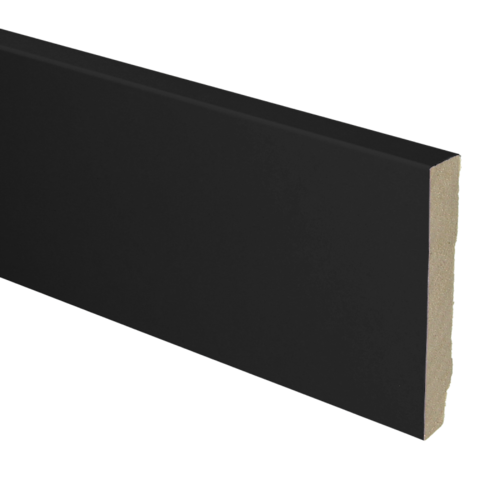 Basics4Home 12mm MDF Zwart folieplint recht