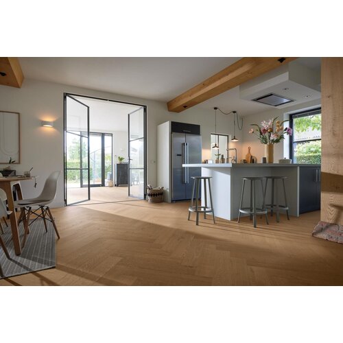 Meister 20233 Eik Classic Leembruin Lindura HS500 Visgraat Houten Vloer