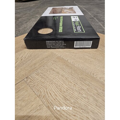 Tasba Floors RIGID Pandora eiken 2,5mV4 Visgraat Dryback PVC