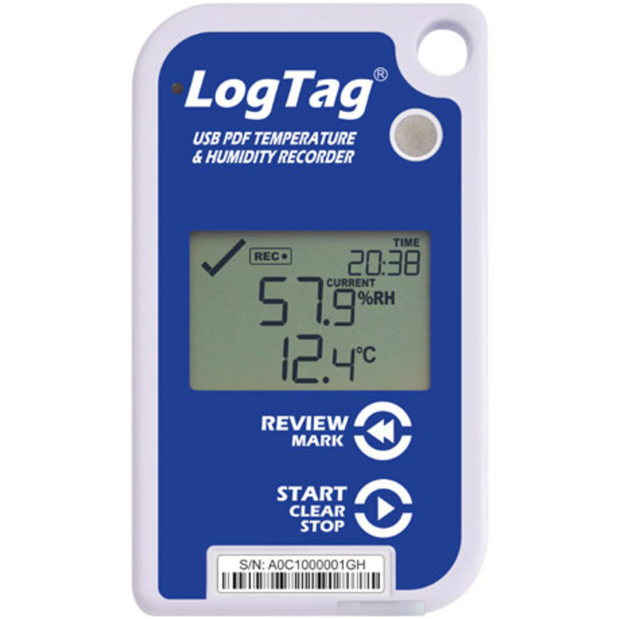 Logtag UHADO-16 Temperature And Humidity Recorder With Display